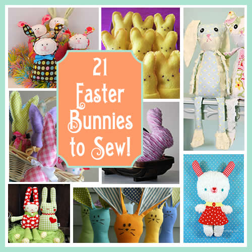 21 Easter Bunnies to Sew