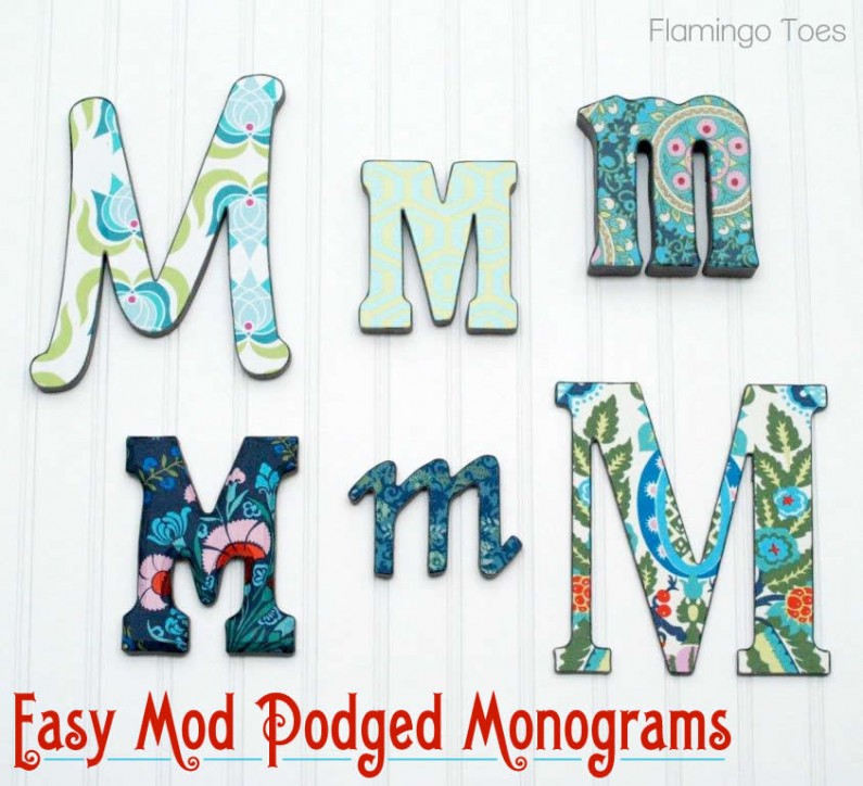 Easy Mod Podged Monograms
