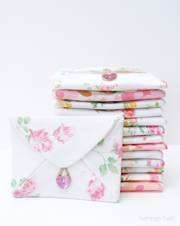 fabric valentines envelope
