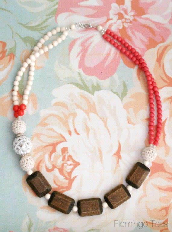 chunky beaded statement necklace