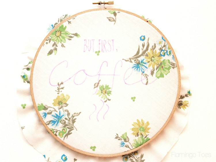 tracing hoop embroidery