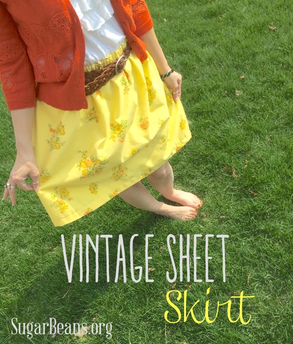 vintage sheet skirt