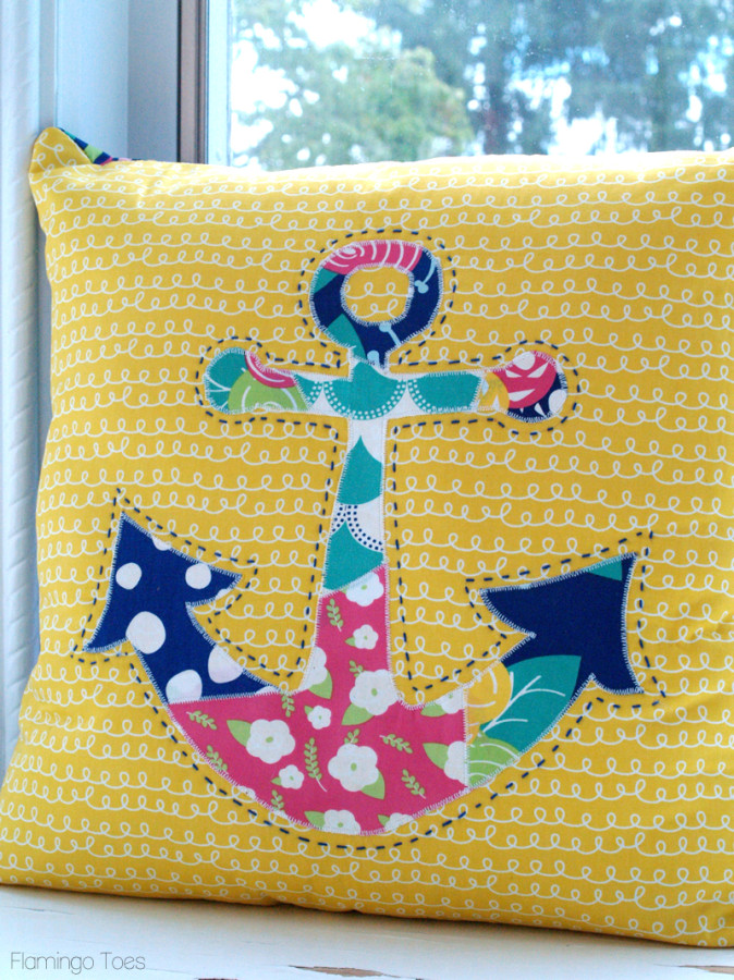 Colorful DIY Anchor Pillow