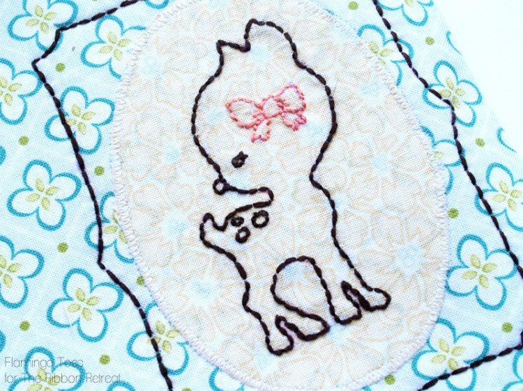 embroidered deer pouch