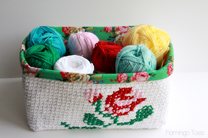 Lined Crochet Basket