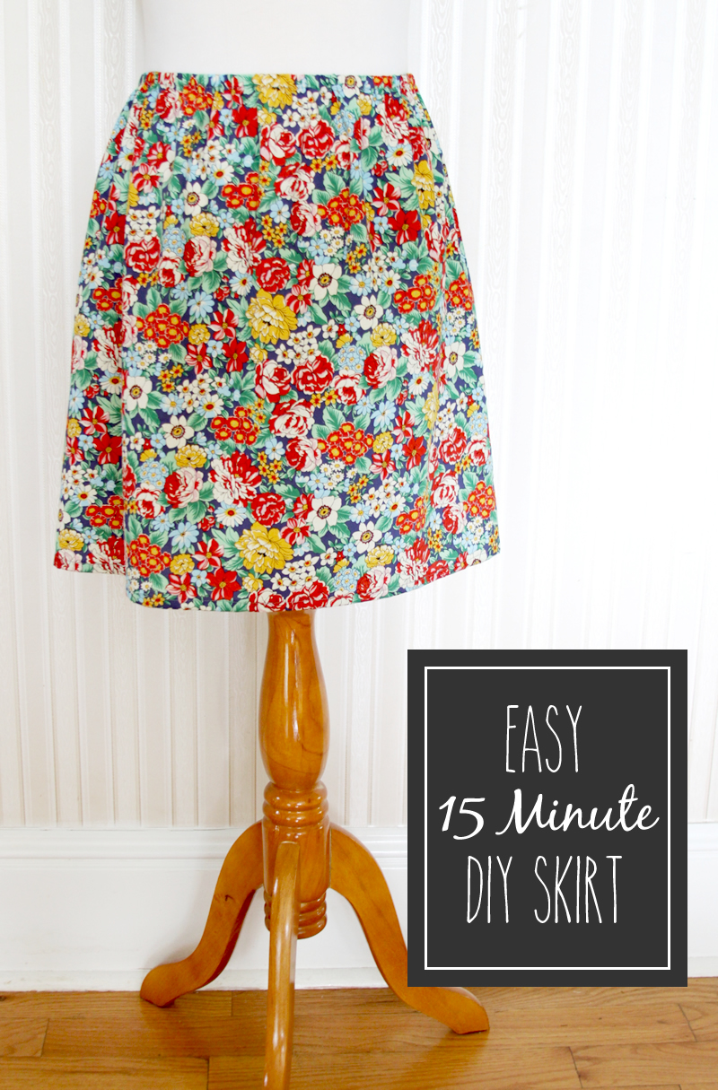 Easy 15 Minute DIY Skirt