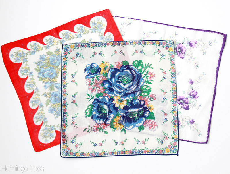 colorful vintage handkerchiefs