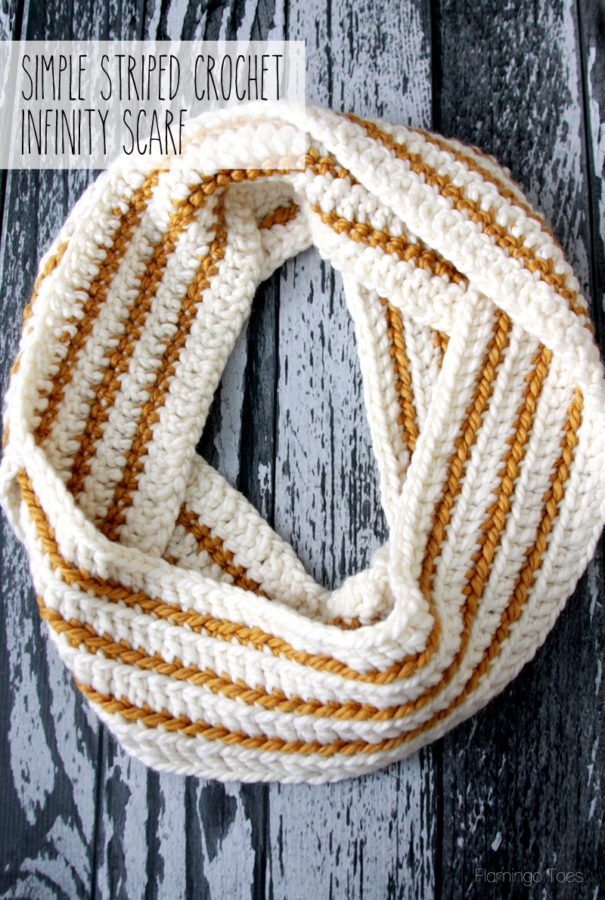 Simple Striped Crochet Scarf
