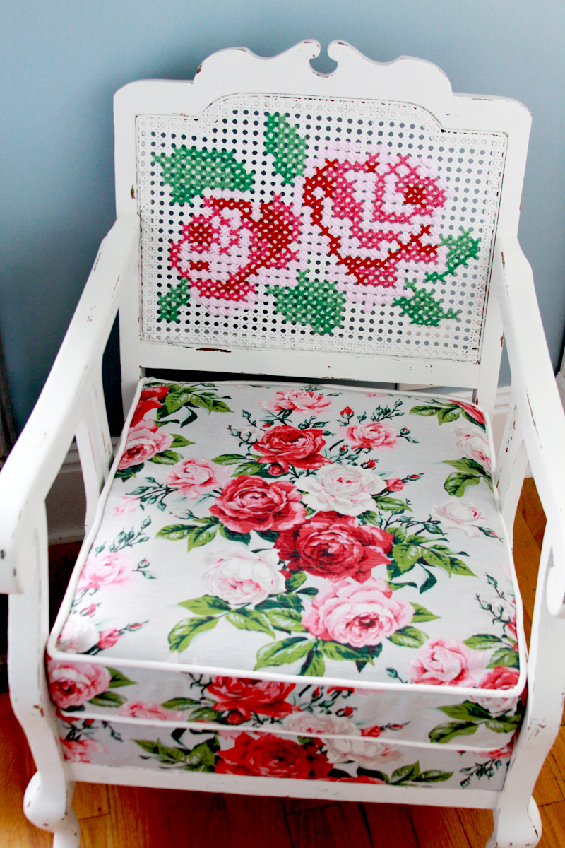 Vintage Roses Chair Refashion