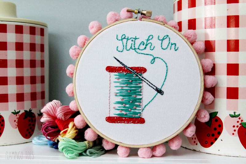 Stitch On - Embroidery Hoop Art