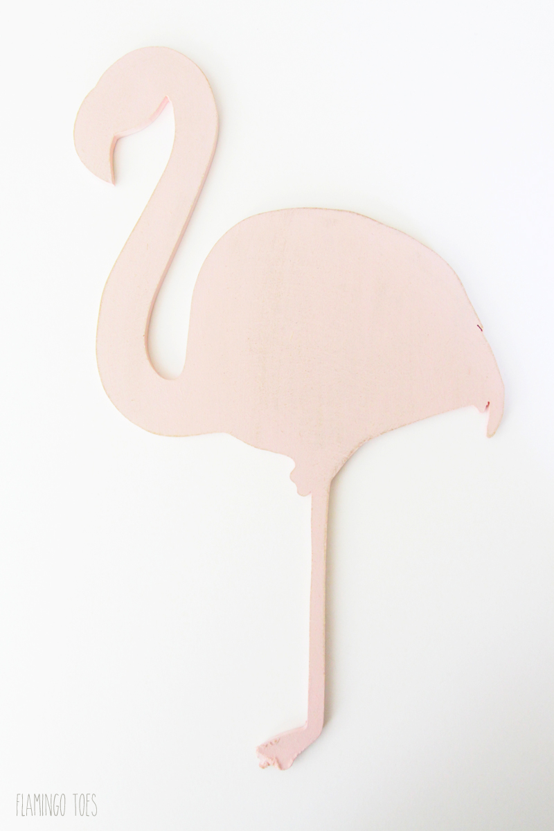 Flamingo painted with FolkArt Milk Paint
