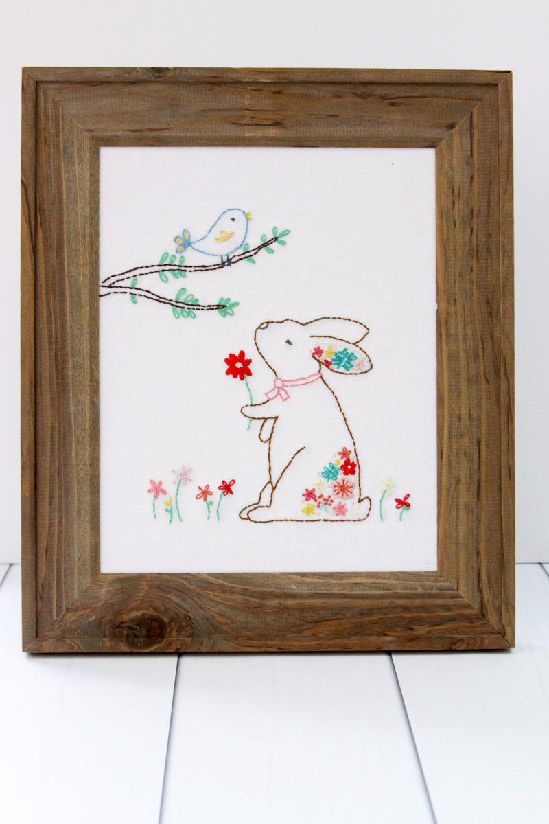 Rosie The Rabbit Embroidery Pattern