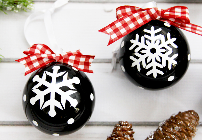 Chalk Style Snowflake Ornaments
