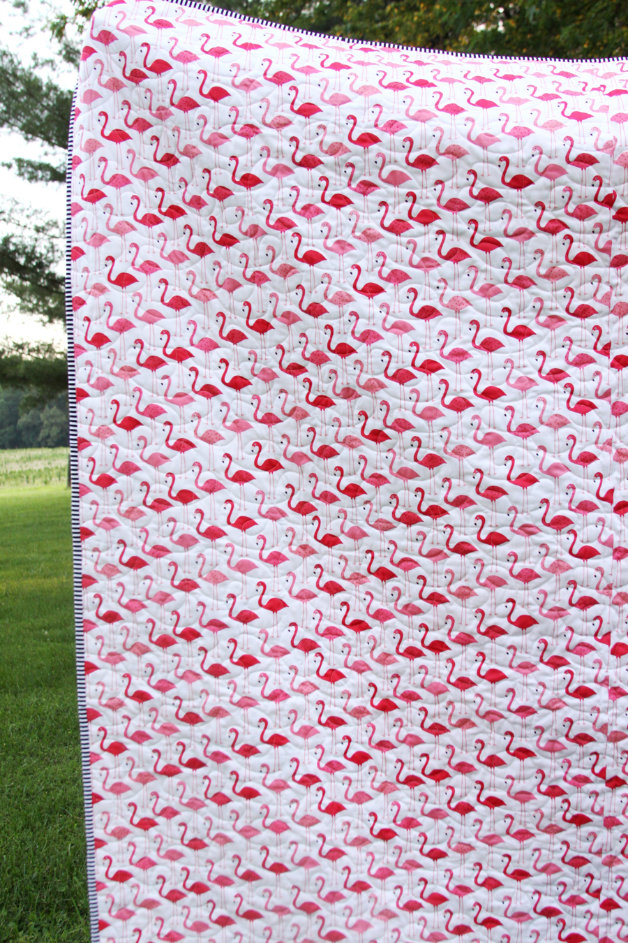 Fun Flamingo Quilt with Free Pattern