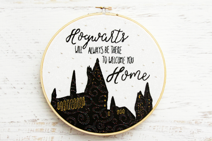Hogwarts is Home Embroidery Hoop Art