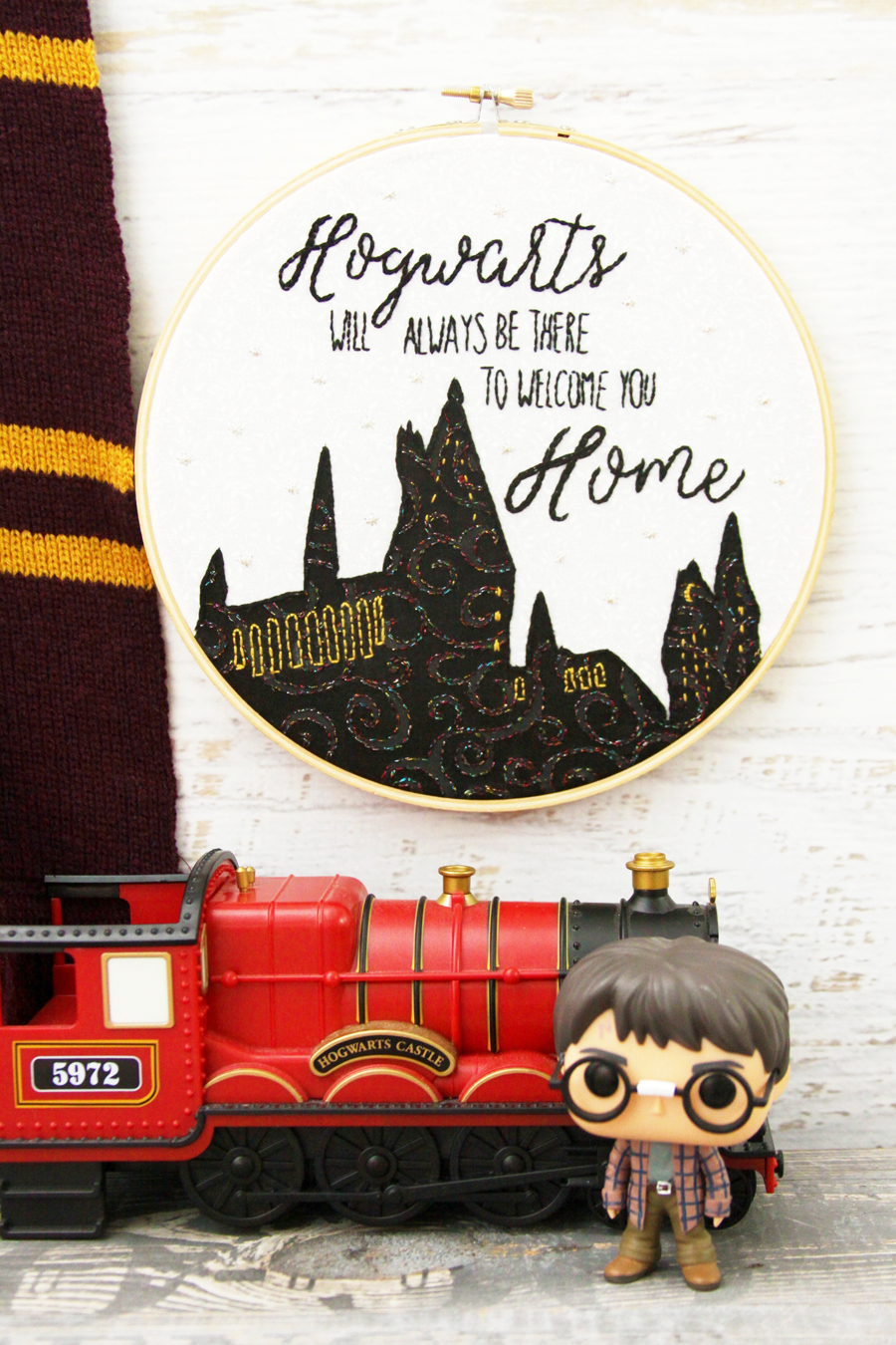 Hogwarts is Home Embroidery Hoop Art