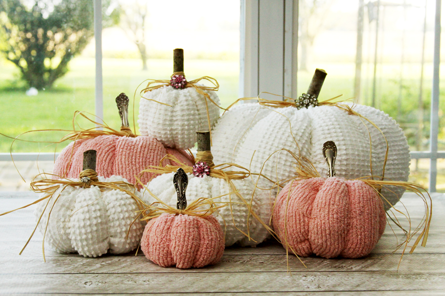 Chenille Fabric Pumpkins