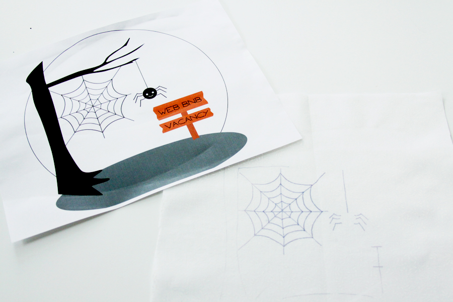 Web BNB Halloween Embroidery Hoop Art with Free Pattern