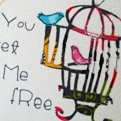 You Set Me Free Hoop Art