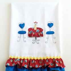 Summer Ice Cream Parlor Dishtowel