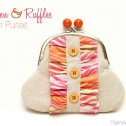 Linen & Ruffles Coin Purse
