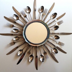 Silverware Starburst Mirror