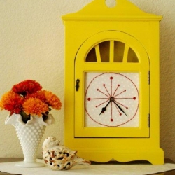 Painted and Embroidered Clock