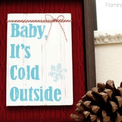 DIY Winter Shadowbox Sign