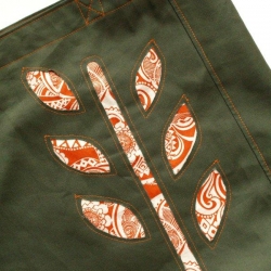 Paisley Leaves Book Tote
