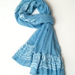 Custom Dyed Ruffle Scarf