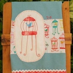 Bright Birdie Dishtowel