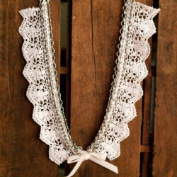 Anthro Chained Lace Bib Knockoff