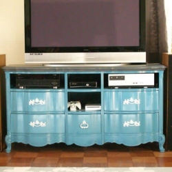 Repurposed Dresser to Entertainment Center