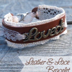 Leather and Lace Bracelet