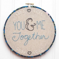 You & Me Together Embroidery: Hoop Art and Pattern