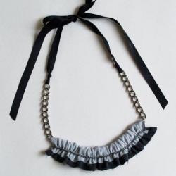 Chiffon & Chain Ruffle Necklace