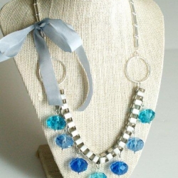 Anthro Frozen Globes Necklace