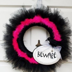 Beware! Semi-Scary Wreath