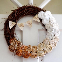 Fall Ombre Rosette Wreath