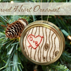 Tree Heart Embroidery Ornament