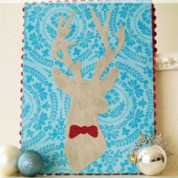 Stylish Christmas Deer Artwork