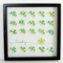 Fabric Lucky Clover Specimen Art