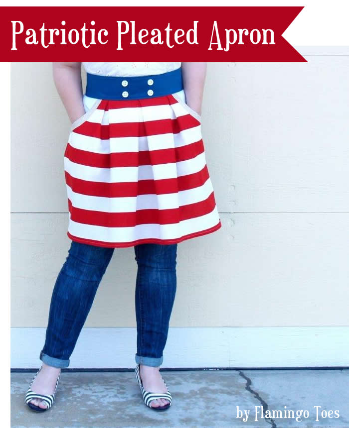 Patriotic Pleated Apron