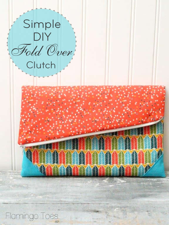 Simple DIY Fold Over Clutch