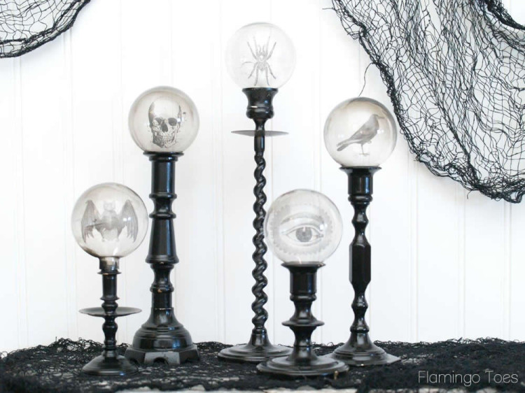 Spooky Candlestick Display