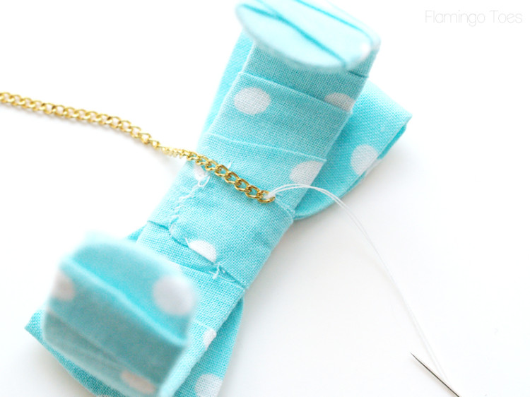 sewing chain to bracelet