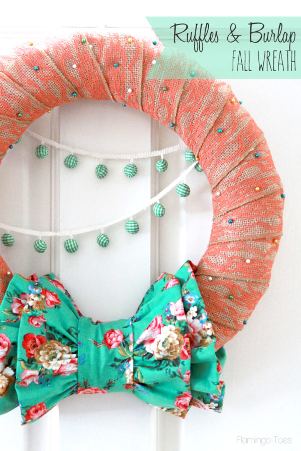 Ruffles and Burlap Fall Wreath