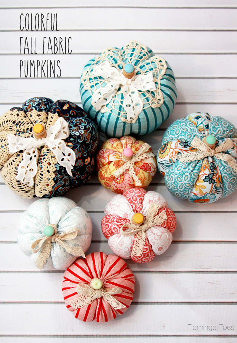 Easy Fall Fabric Pumpkins