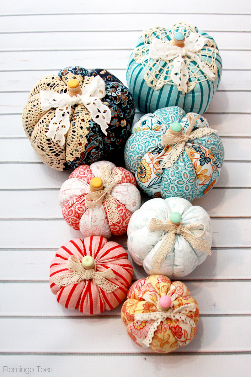 Easy Fall Fabric and Lace Pumpkins