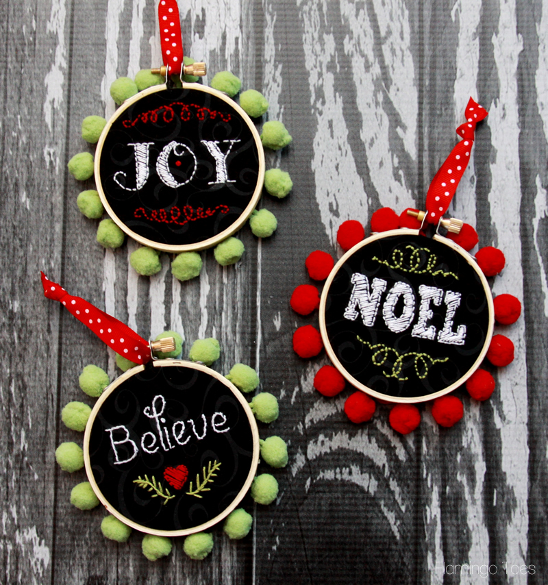 Faux Chalk Christmas Ornaments